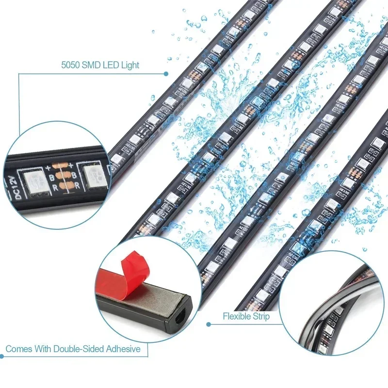 RGB LED Underglow Flexible Strip Lights 4