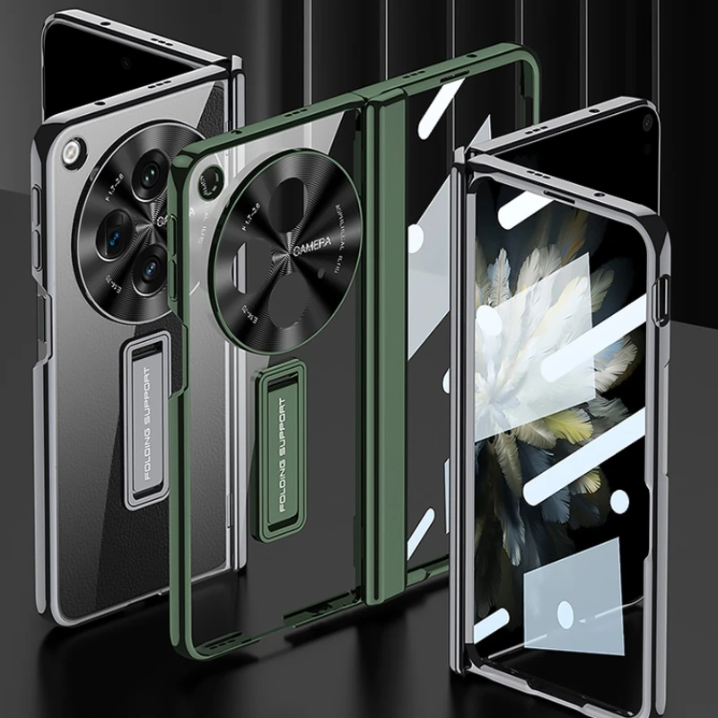 

Гальванизированные прозрачные фотообои для Oneplus, открытые магнитные петли, противоударные чехлы для Oneplus, открытая крышка со стеклянной пленкой