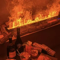 Интеллектуальный 3D-симулятор, стеклянный распыленный камин с перегородкой, умный электрический камин, увлажнитель воздуха, паровой камин с пламенем — изображение 3