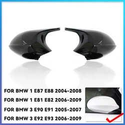 Black M3 Style Carbon Fiber Rear Mirror Cap for BMW - Car Accessories (ABS Black)