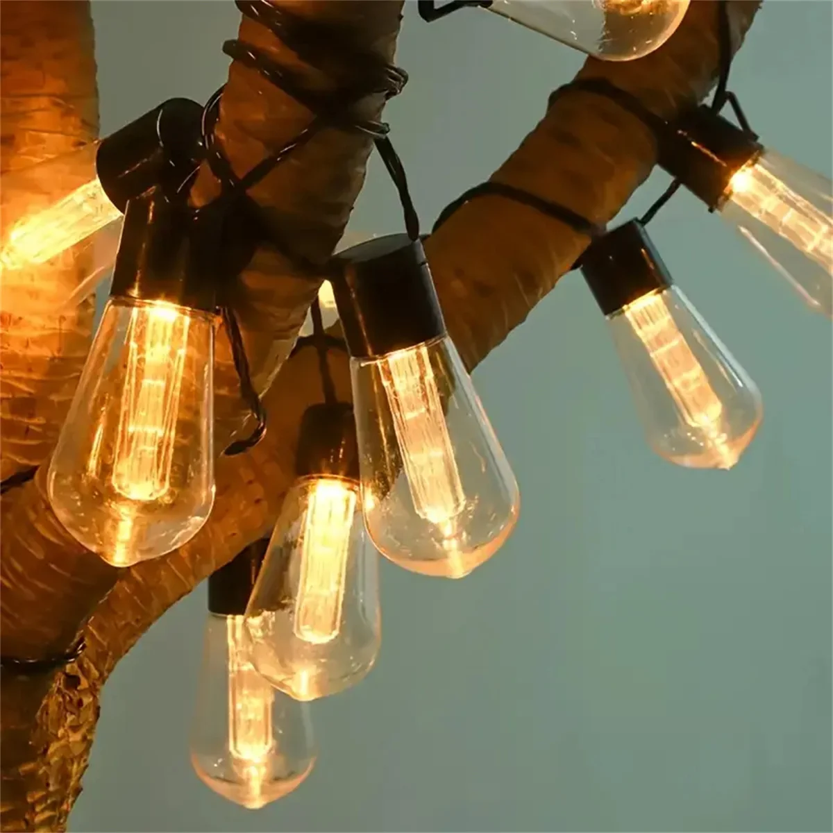 5M 10LED Papaya String Light LED Fairy Night Light 8 Mode Waterproof Battery for Wedding Party Christmas Decoration Garden