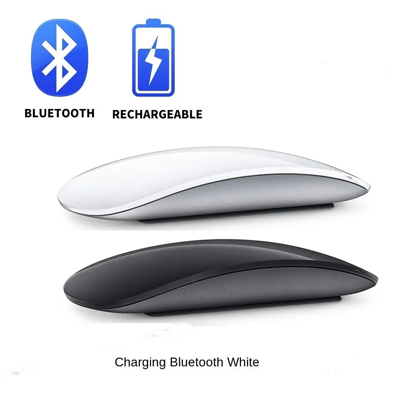 Bluetooth Wireless Magic Mouse Silenzioso Mouse Per Computer Laser Ricaricabile Sottile Ergonomico Pc Office Mause Per Apple Mac Microsoft