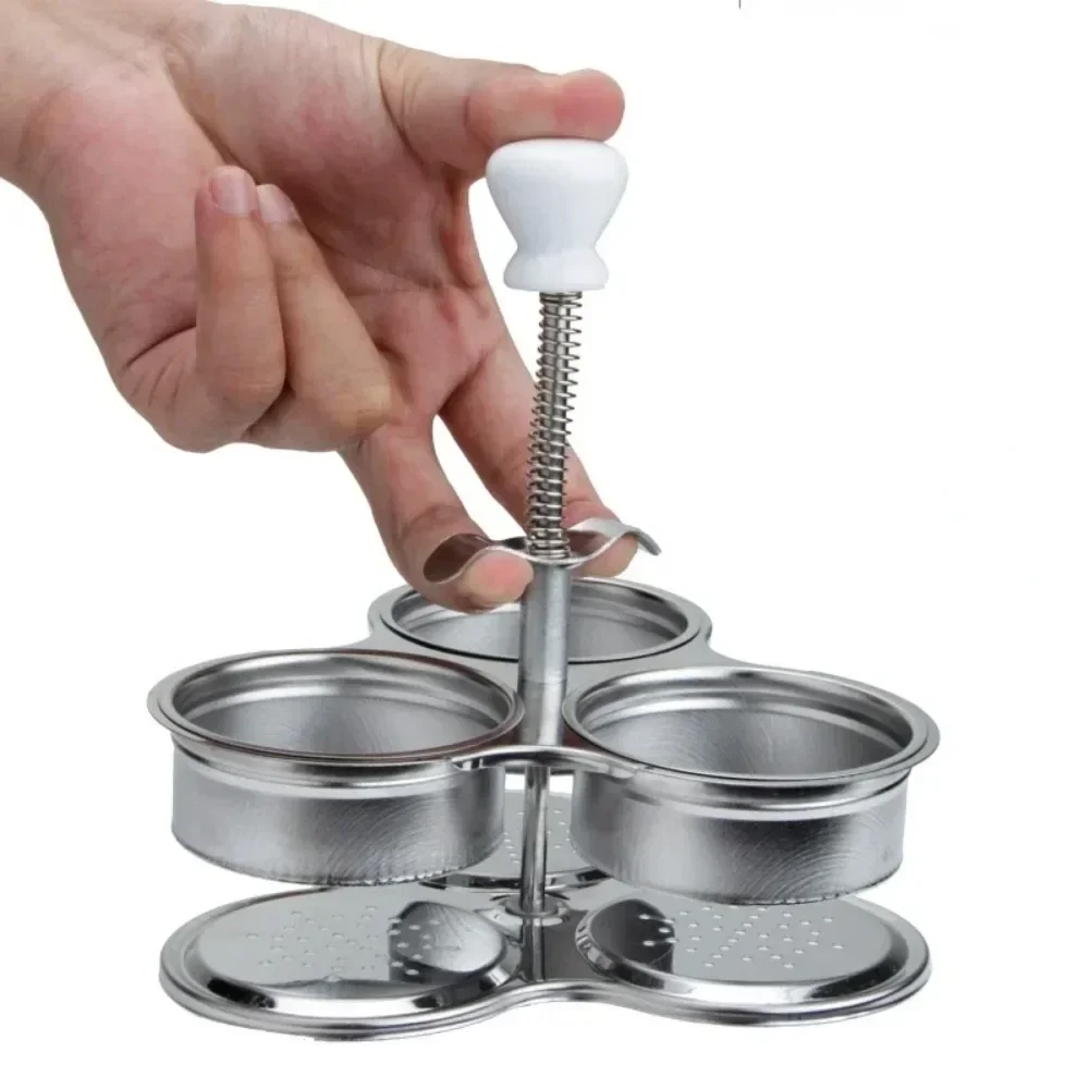 430Stainless Steel Egg Poacher Poached Egg Maker Egg Pan Cooker Non-Stick Eggs Cup Steaming Cooking Tool Kitchen Gadgets