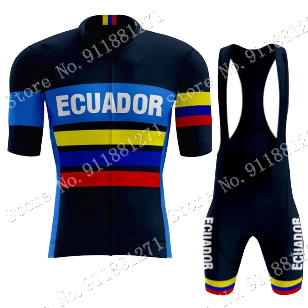 Cycling Jersey Ecuador Set Men Cycling Clothing Summer Road Bike Shirts Suit Bicycle Shorts MTB Maillot Culote Ropa