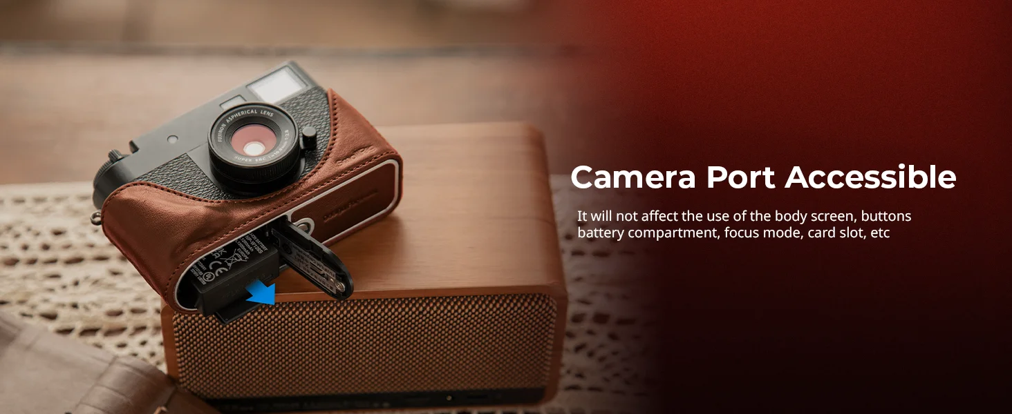X half Leather Case Kit for FUJIFILM X half with Full-Cover Carrying Bag, Half