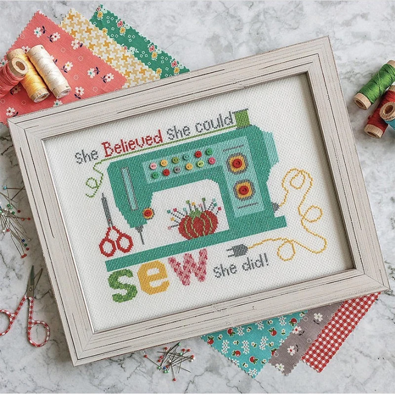 Manufacturer Embroidery Sew She Did Cross Stitch Kits Christmas Stockings with Cotton Floss & Needlework Kit for Wall Decor