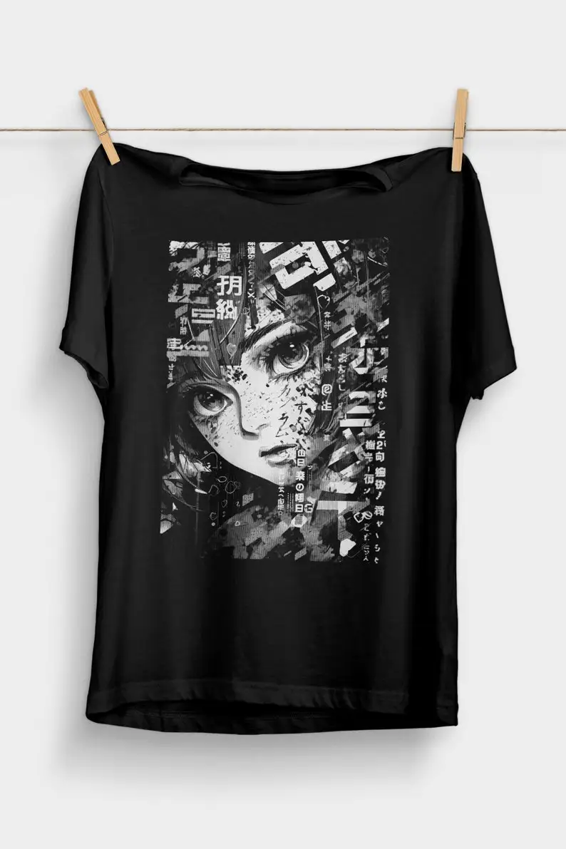 

Grunge Anime Manga Girl T-Shirt | Kawaii Clothing