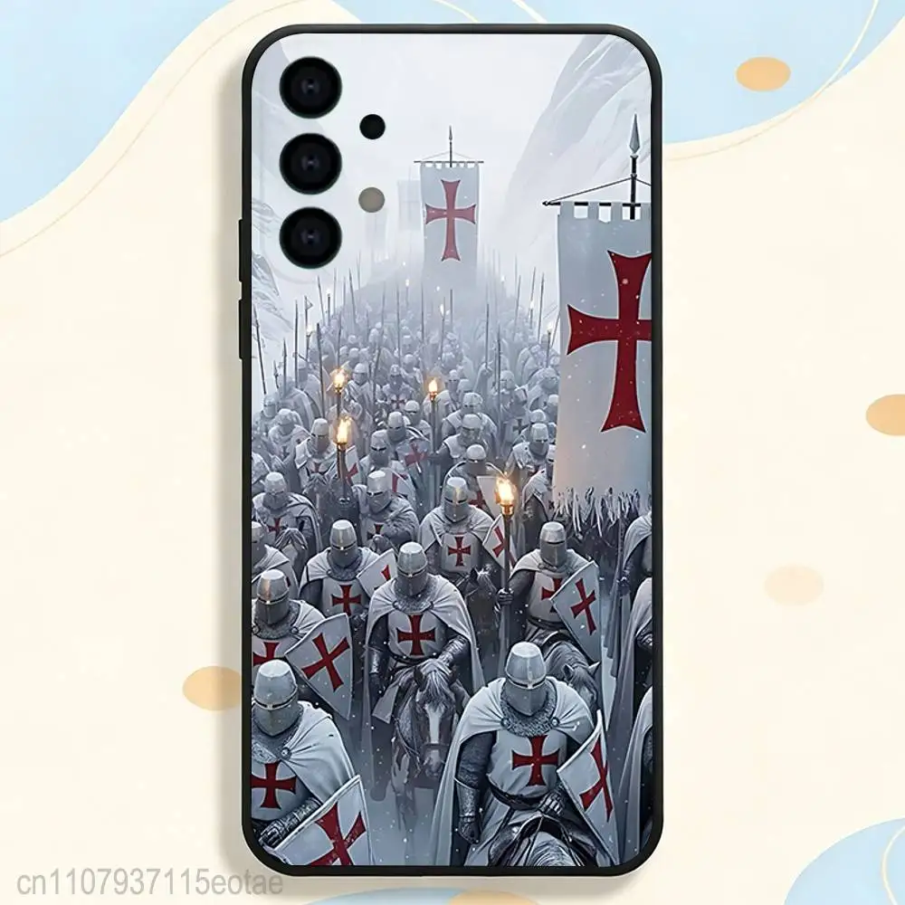 십자군 템플러 기사 아트 케이스 삼성 갤럭시 S26 S21 S25 FE S24 S23 울트라 S20 S9 S22 플러스 S10 TPU 커버