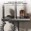 Grey Piano Button Ambient Light Bathroom Shower Full Set Digital Display Shower System Sets Rain Faucets Shower Head 5