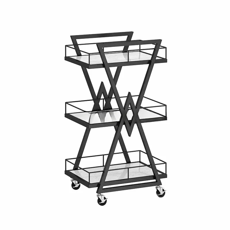 

Modern Iron Salon Trolleys Beauty Salon Tool Cart with Wheels Nordic Salon Furniture Professional Auxiliary Trolley Storage Rack