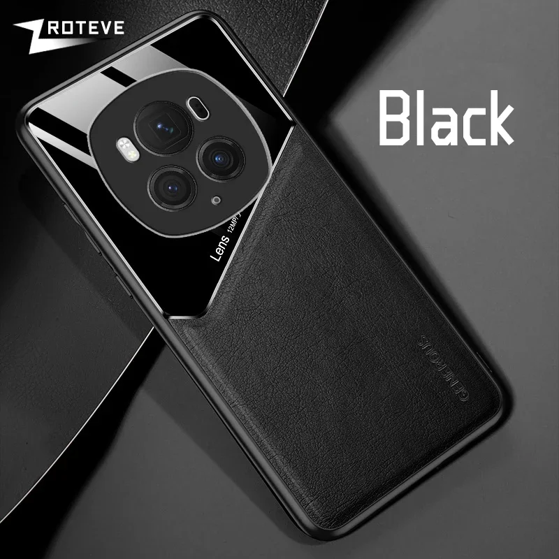 Premium Soft Frame Leather Texture Case - Black