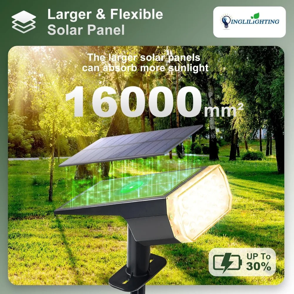 Waterproof Solar Lights Outdoor: IP65 Led Spot Light Decorations for Garden - 3 Lighting Modes Solar Powered for Yard 5
