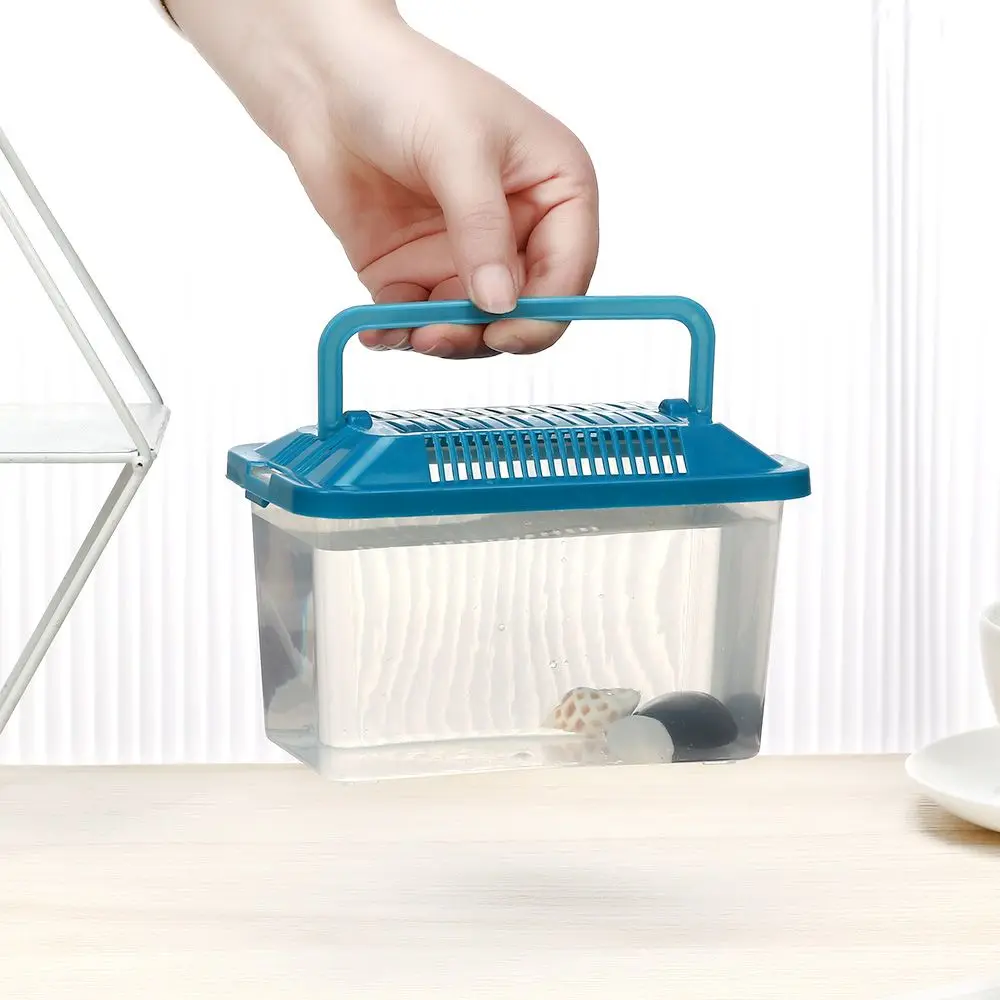 Portable Transparen Feeding Aquarium Pet Products Goldfish Tank Turtle Tank Hamster Box fish aquarium turtle tank