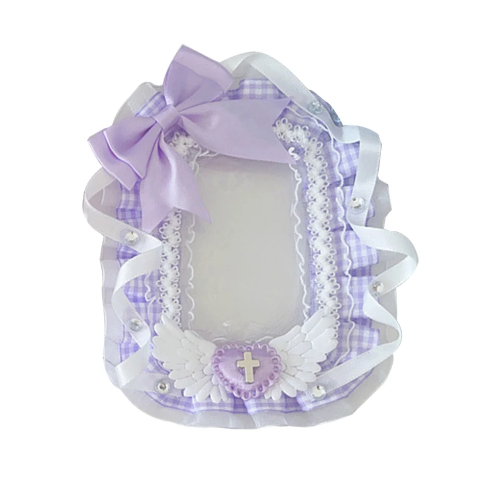 Fundas Transparentes Para Tarjetas Con Lazo Lindo De 3 Pulgadas