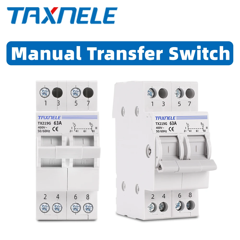 2P40A63AMTSDualPowerManualTransferIsolatingSwitchInterlockCircuitBreaker230V400V