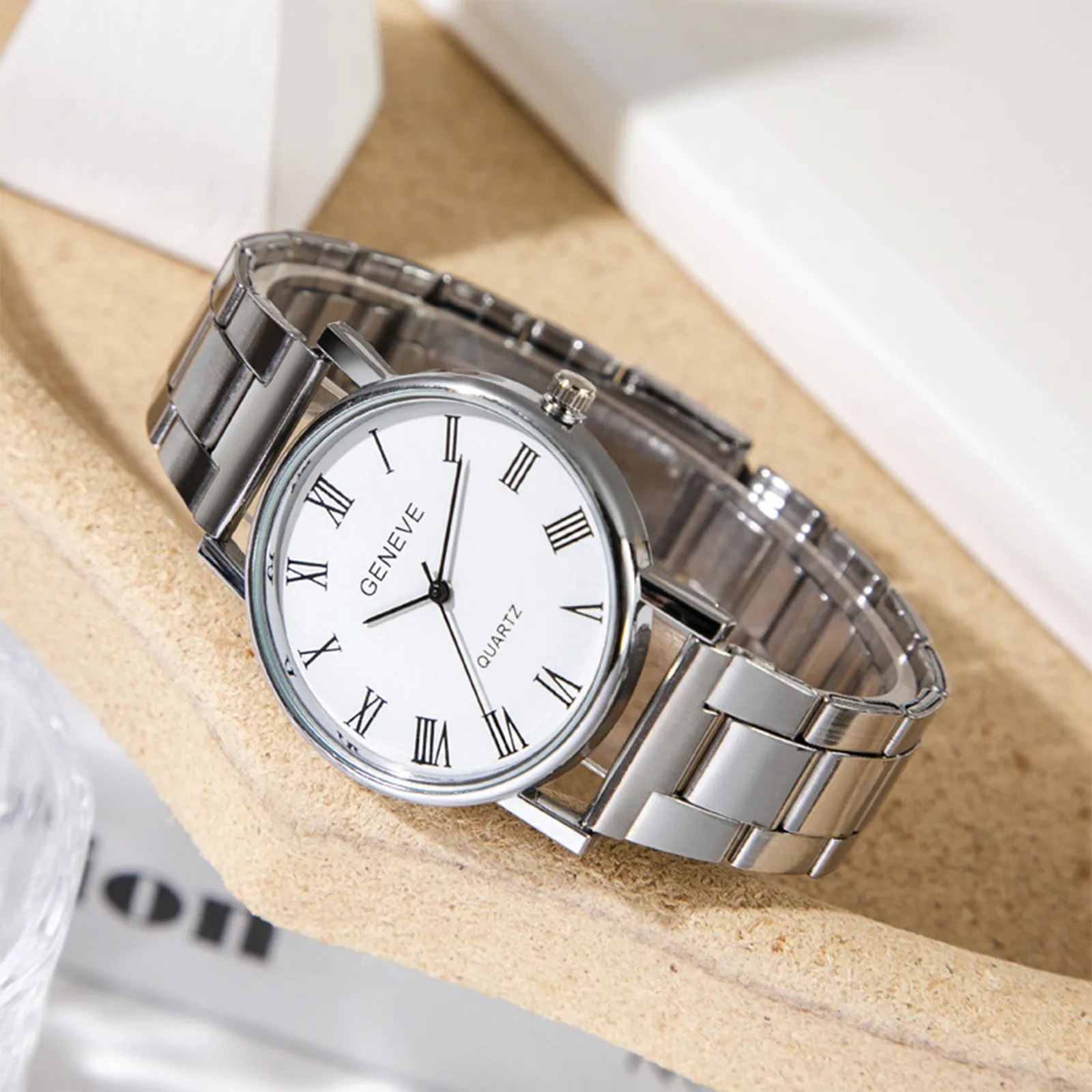 

Men's Watch Simple Fashion Disc Analog Quartz Watch High Quality Stainless Steel Strap Daily Waterproof Business Mens Wristwatch