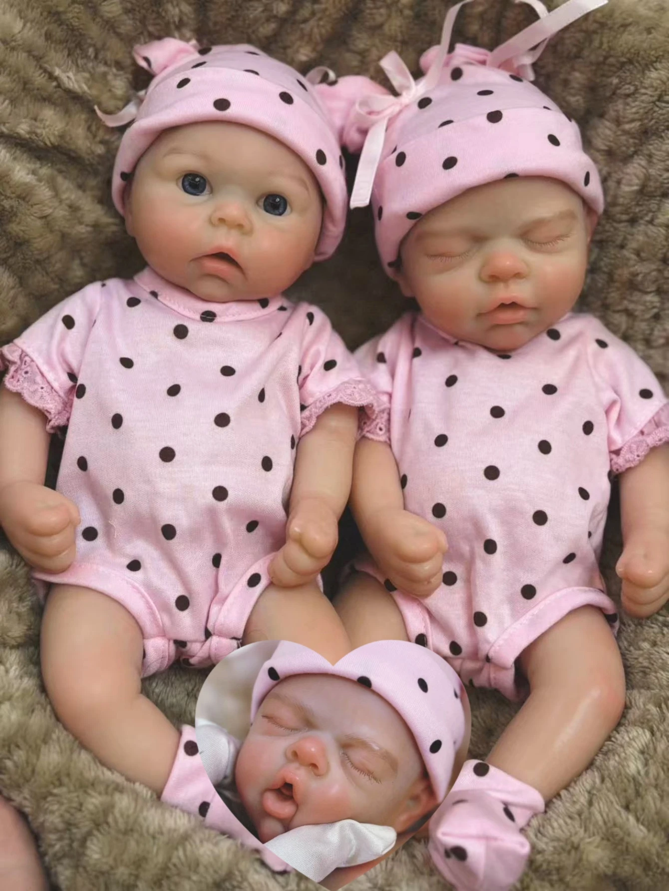 Aizwa1 13 Inch Full Silicone Reborn Doll Girl Handmade Lifelike 3D