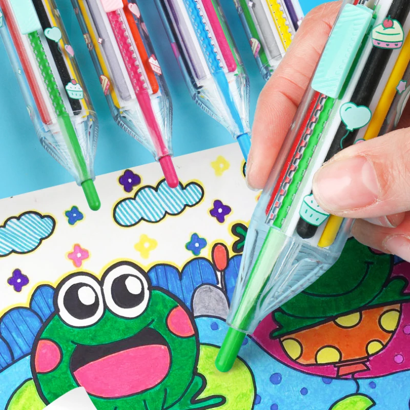 8 In 1 Multicolor Crayons Oil Pastel Painting Drawing Graffiti Art Crayons Washable color Pencil for Kids Graffiti Painting Tool oil pastels colored crayons