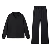 2025 European and American Autumn and Winter New Fashion Casual Women's Long Sleeved Drawstring Solid Color Commuting Pants Set - Image 6