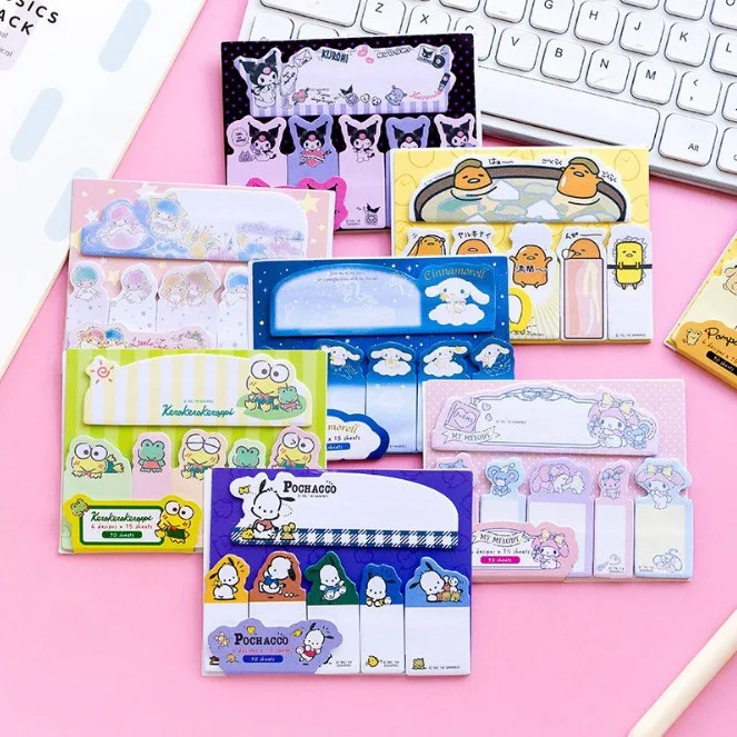 

Cute Anime Sanrio Cinnmoroll My Melody Memo Pad Sticky Notes School Office Supply Stationery Index N-Time Sticky Notes Notepad
