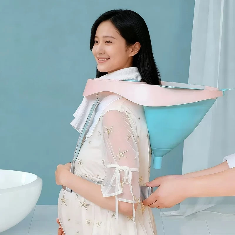 접이식 샴푸볼, 조절 가능한 목 스트랩, 헤어 세척용 세면대, 헤어 살롱, 임산부, 노인, 어린이용 케어 샴푸 싱크