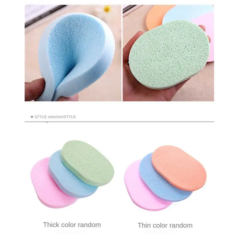 1~10PCS Quick To Soften When Exposed To Water Cellulose   Natural Fibers Sponge Facial Care Ventilate Facial Cleaning Sponge 2