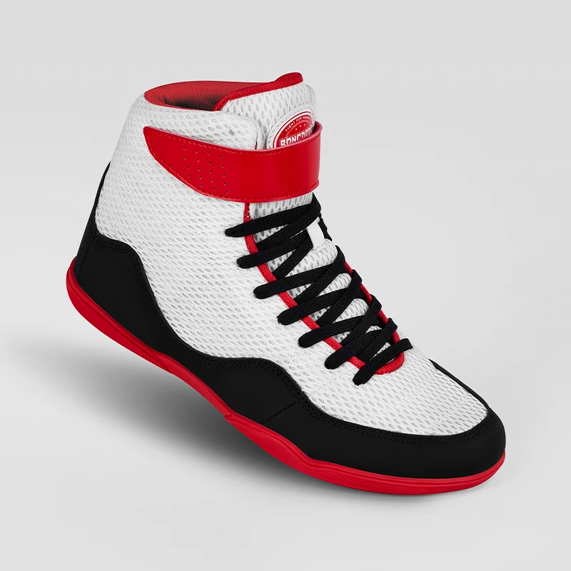 Scarpe da boxe da combattimento Sanda Proteggi la caviglia Scarpe alte Scarpe da wrestling per arti marziali Scarpe sportive antiscivolo per assorbimento degli urti - immagine 5
