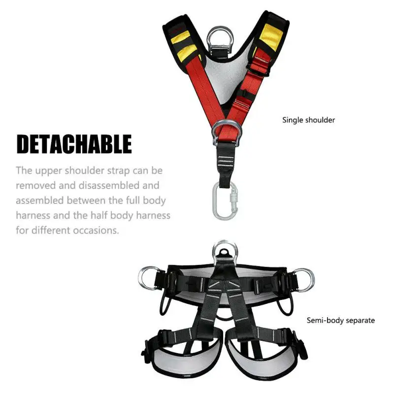 Mountaineering Equipment Safety Belt Fullbody Harness Downhill Aerial Work Protection Outdoor Expansion Rappelling Belt Climbing carabiner clips,carabiner belt clip,keychain carabiner,carabiner belt