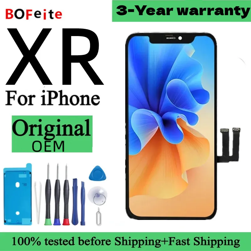 

Original OEM Screen For iPhone XR OLED Display Touch Screen Digitizer Assembly 3D Touch True Replacement Screen