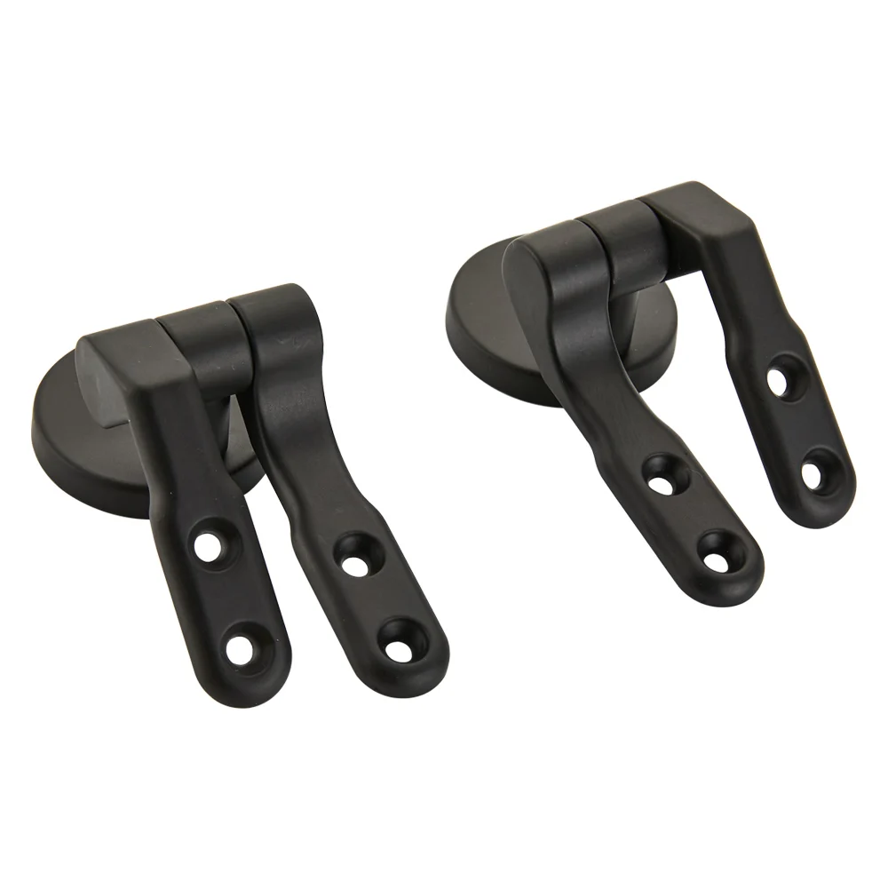 Universal Toilet Seat Hinges Replacement Hinges Set Toilet Lid Accessories Repair Kit Fits Most Seats Cover Lid Gold Black