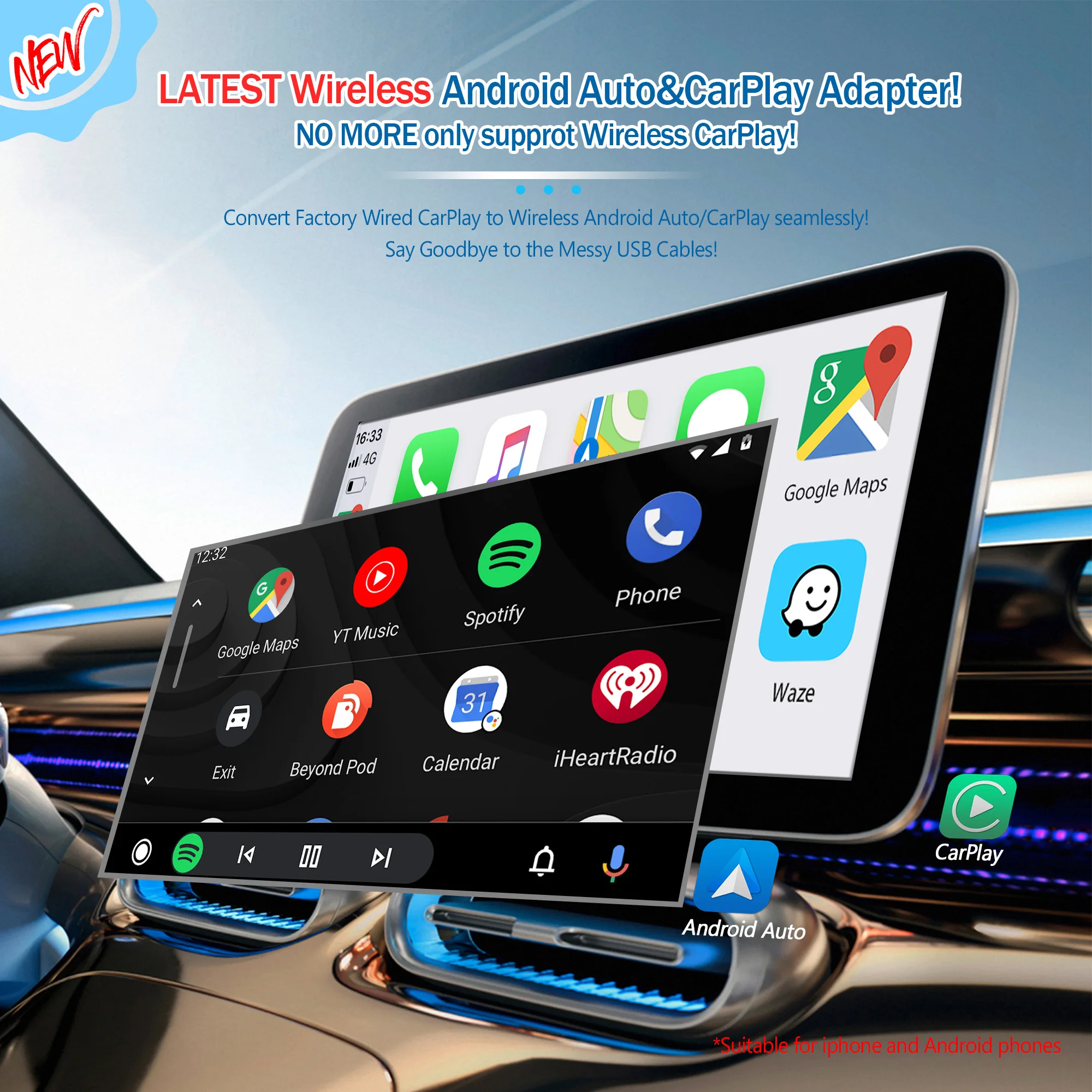 OTTOCAST U2 X   ȵ̵ ڵ ī÷ , ̼ GPS  ڽ,  Ÿ ڷѶ  ֻ