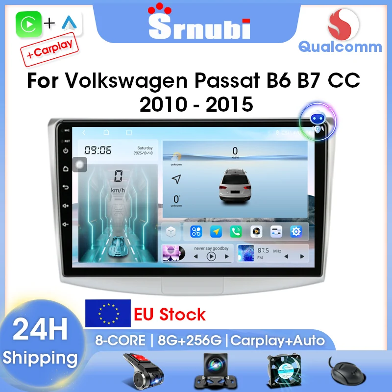 Srnubi 2 Din autoradio pour VW Volkswagen Passat B6 B7 CC 2010-2015 Carplay Android auto lecteur vidéo multimédia GPS Navigation 1 Srnubi 2 Din autoradio pour VW Volkswagen Passat B6 B7 CC 2010-2015 Carplay Android auto lecteur vidéo multimédia GPS Navigation 1