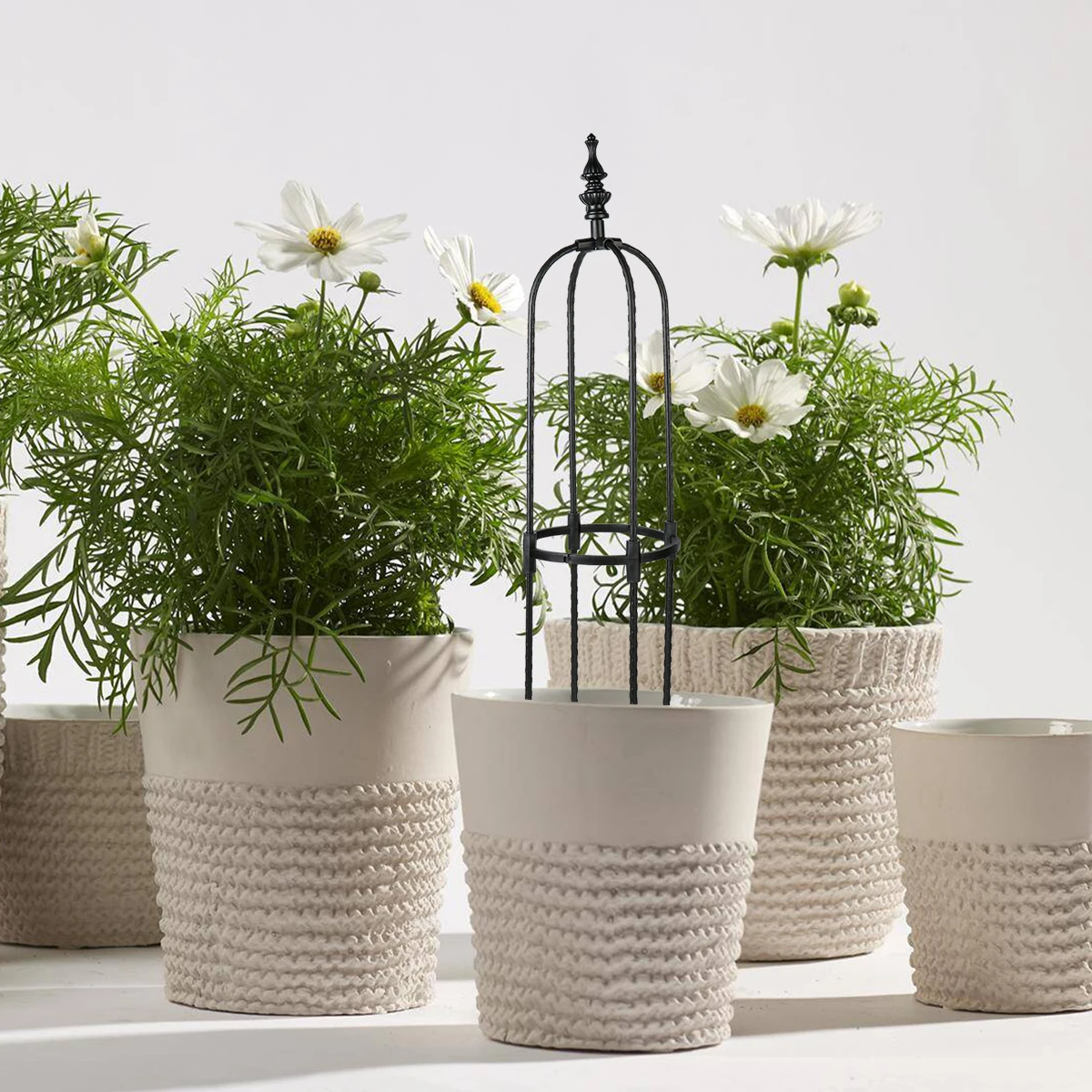 Tower Obelisk Garden Trellis Tall Plant Support Stands Potted Plant Climbing Support For Flowers Vegetable Fruits Vines