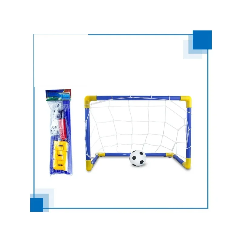 

60cm Large Portable Folding Children Football Net Door Sports Toys Inflatable Football Soccer Goal Post Frame Set with Inflator