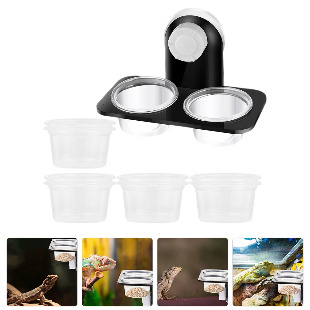 

Reptile Tank Feeders Suction Cup Reptile Feeders Feeding Bowls Food Water Dishes Terrarium Breeding Feeders Box Pets Supplies