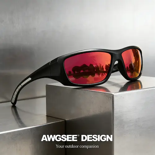 Polarized Sports Sunglasses UV400 Anti-Glare Full Frame Outdoor Cycling Fishing Glasses with Sturdy Construction - Image 8