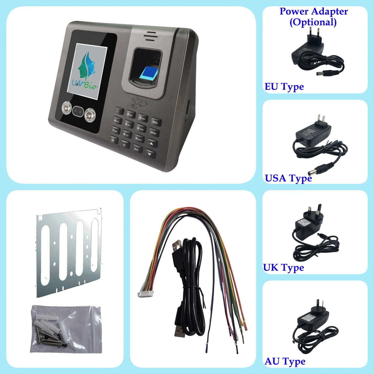 Cloud Web Based WiFi Facial Face Time Attendance System Employee workforce Fingerprint Time Clock Management Solution