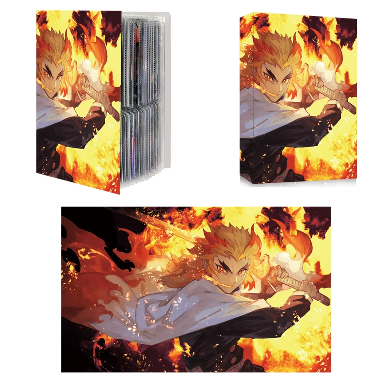 240PCS Cards Album Anime Genshin Impact Demon Slayer Cards Book Anime Map Letter Holder Binder Notebook Collection Folder Toys