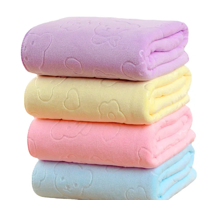 Soft Lovely Cartoon 30*60cm 35*75cm Pets Dog Cat Puppy Super Absorbent Towel Dry Hair Ake A Shower and Wipe Body Dog Supplies 5