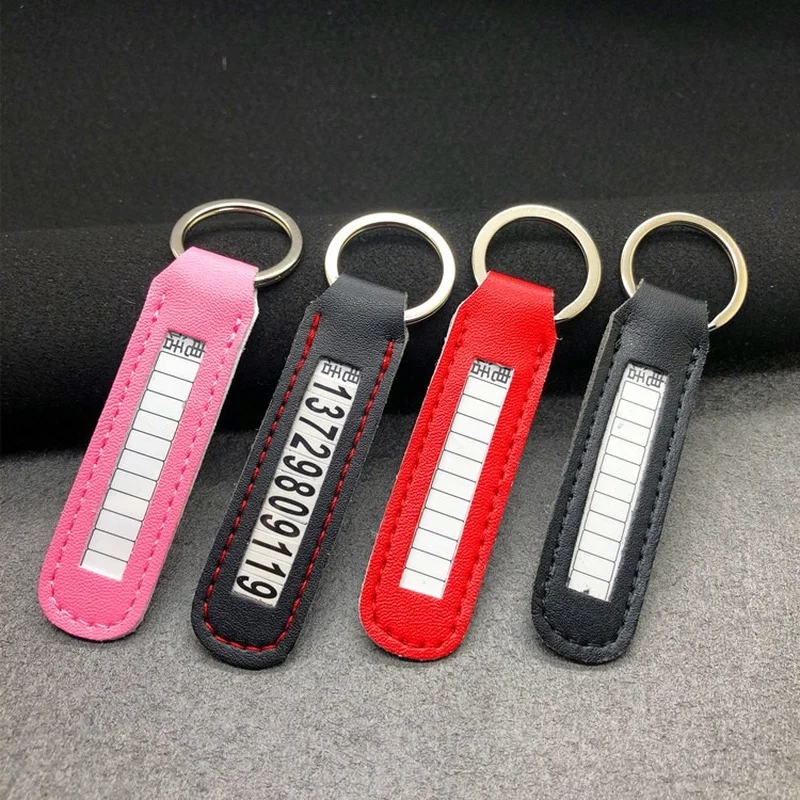 Car Keychain Car styling Anti lost Phone Number Plate Key Ring Auto Vehicle  Key Chain Gift Phone Number Card Keyring - AliExpress