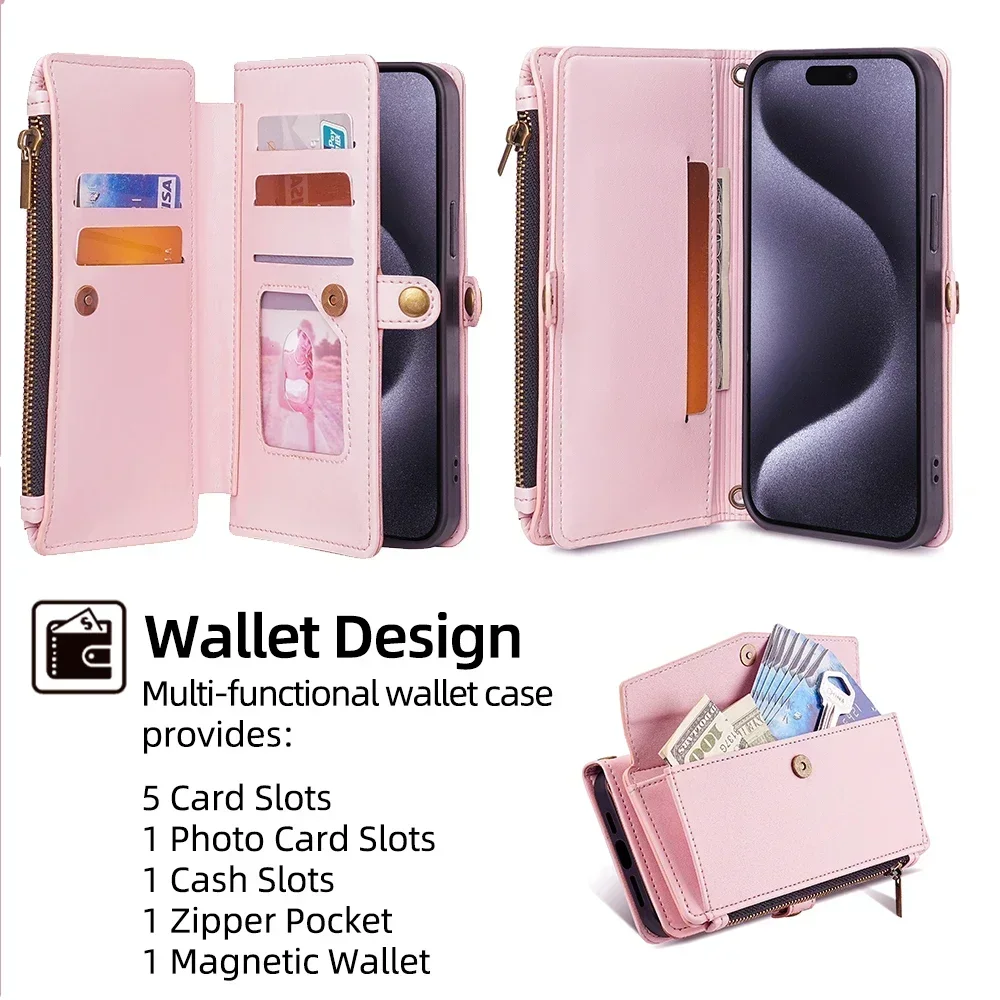 Crossbody Wallet Faux Leather Flip Case