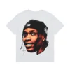 Travis Scott Portrait Printed T-Shirt American Casual High Street Loose Male and Female Couples Short Sleeves Summer 2