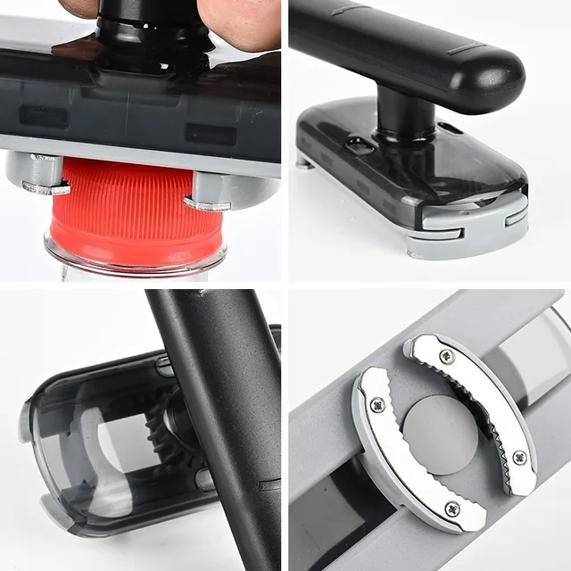 ที่เปิดกระป๋องแบบแมนนวลสำหรับผู้สูงอายุ – ขอบเรียบ, ด้ามจับจับง่าย, ที่เปิดขวดในตัว, ป้องกันสนิมและอุปกรณ์ครัวแบบพกพา 3