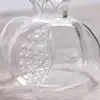 Creative Red Pomegranate Glass Vase Transparent Pomegranate Hydroponic Flower Vase Hammer Pattern Glass Fruit Vase Desktop 3