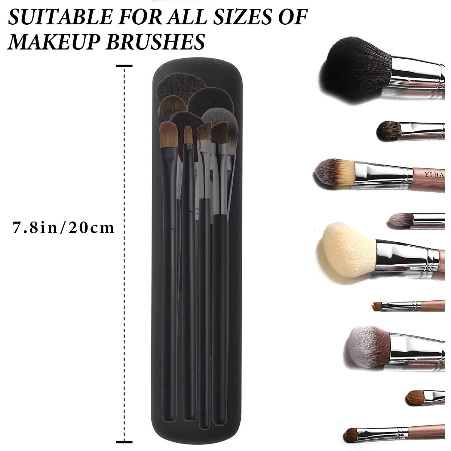Silicone Makeup Brushes Storage Bag Waterproof Makeup Brush Travel Case Portable Make Up Cosmetic Brushes Organizer Holders