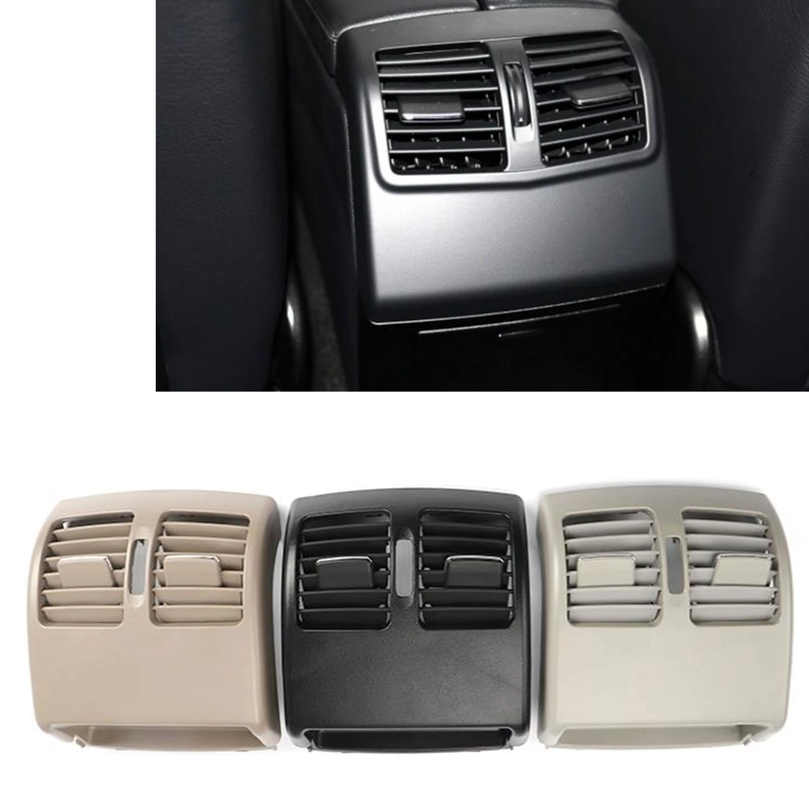 

Rear A/C Air Vent Outlet Cover Center Conditioning Panel Grille Frame For Mercedes Benz 2012-2015 E Class W212