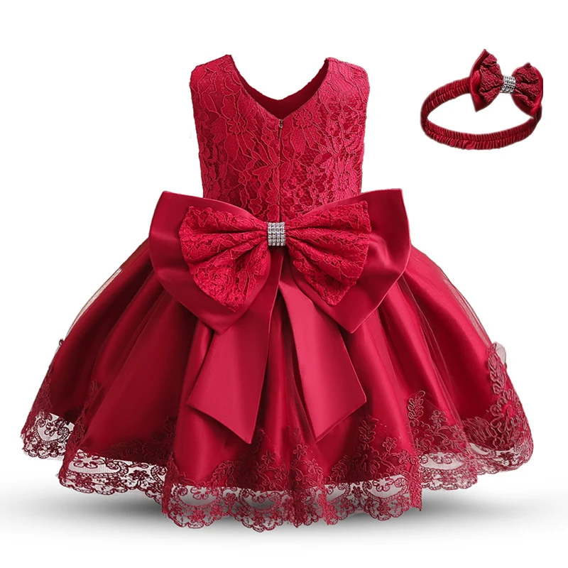 1st Birthday Dress For Baby Girls Long Sleeve Party Dress NewBorn