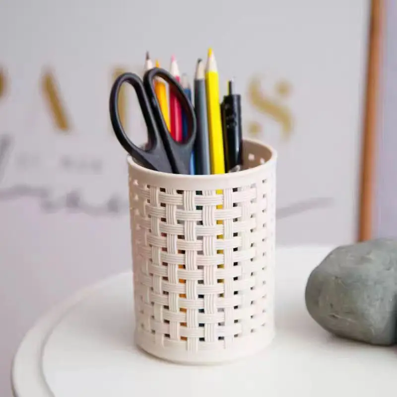 2pcs Skeleton Pen Bucket Large Capacity Multi-functional Study Office Storage Cosmetic Brush Storage pen holder desktop storage box stationery organizer stationery storage box desktop storage kit