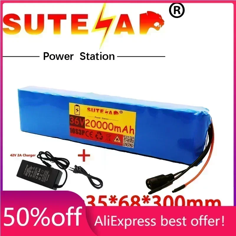 

36V Battery 10S3P 20Ah 42V 18650 lithium ion battery pack For ebike electric car bicycle motor scooter with 20A BMS 500W