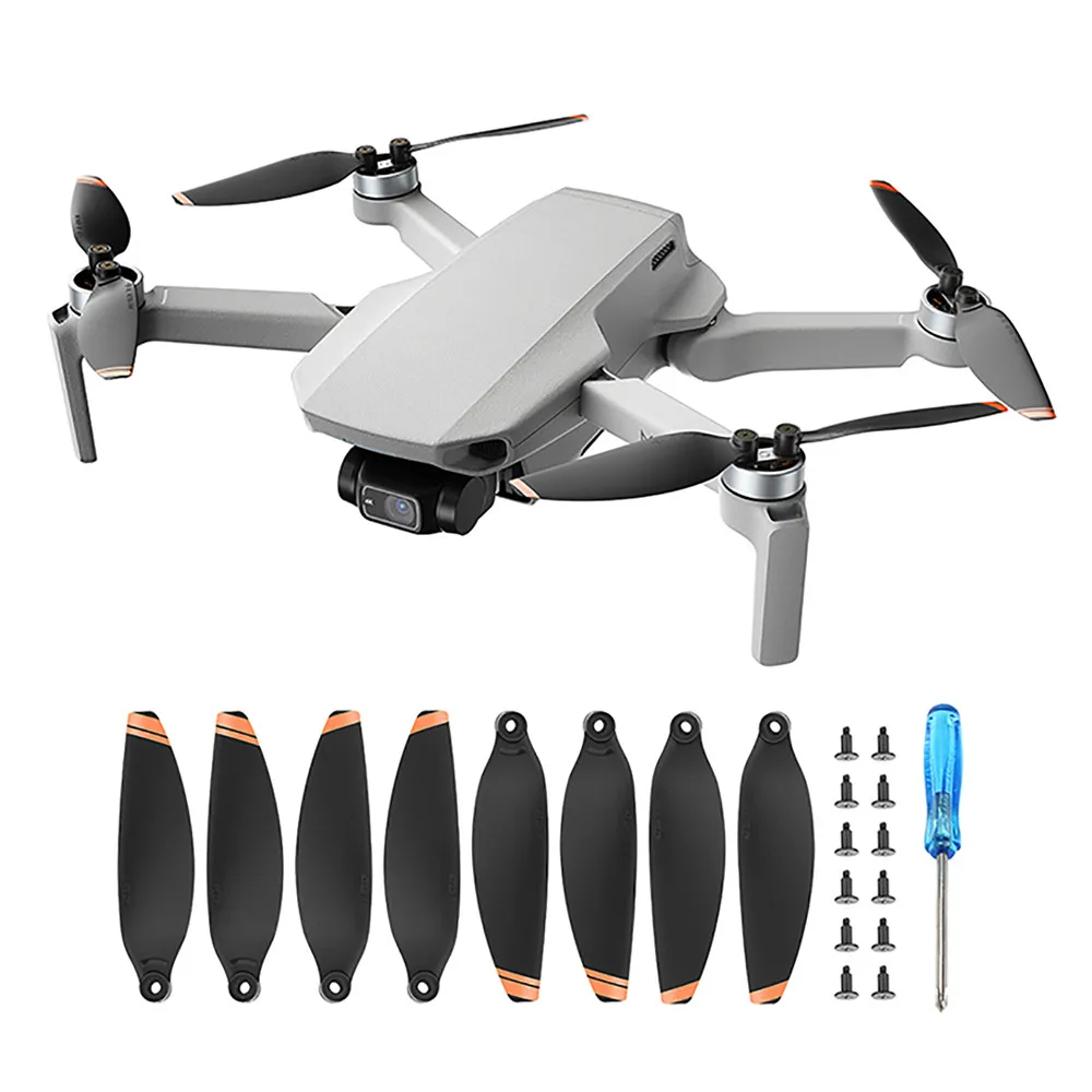 Hélices BRDRC pour DJI Mini 2 - Lot de 2/4 Paires, Silencieuses et Durables